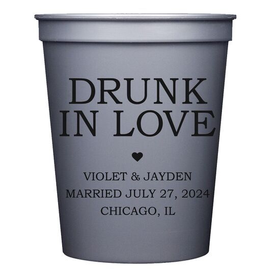 Drunk in Love Heart Stadium Cups